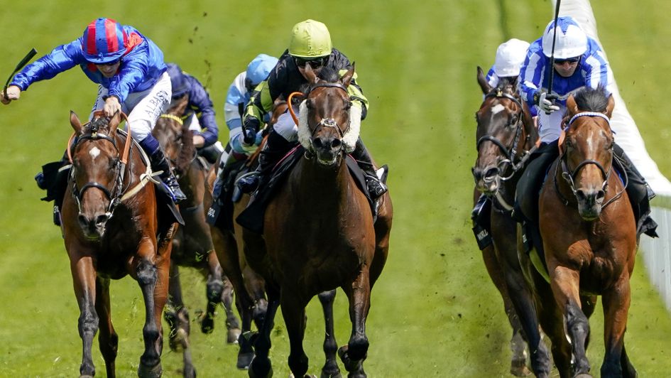 Solent Gateway (centre) wins the opener at Epsom