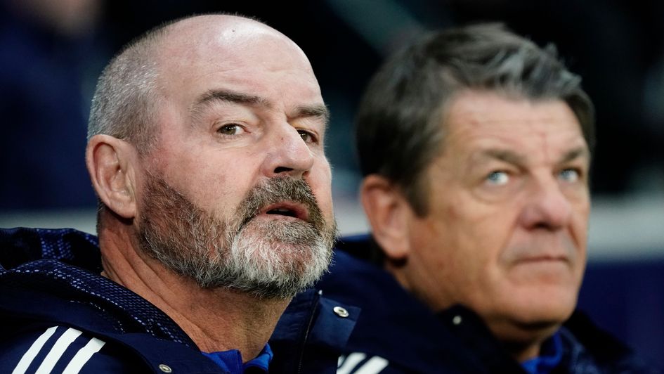 Scotland coach Steve Clarke and Scotland assistant coach John Carver