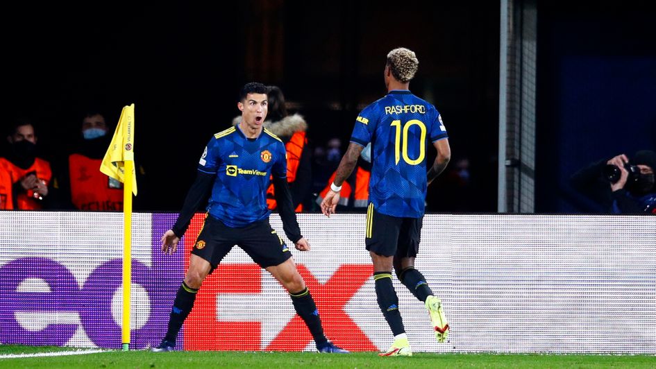 Cristiano Ronaldo celebrates his goal against Villarreal