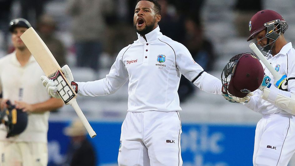 Shai Hope celebrates