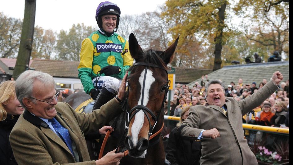 Kauto Star enters the winners' enclosure under Ruby Walsh in 2011