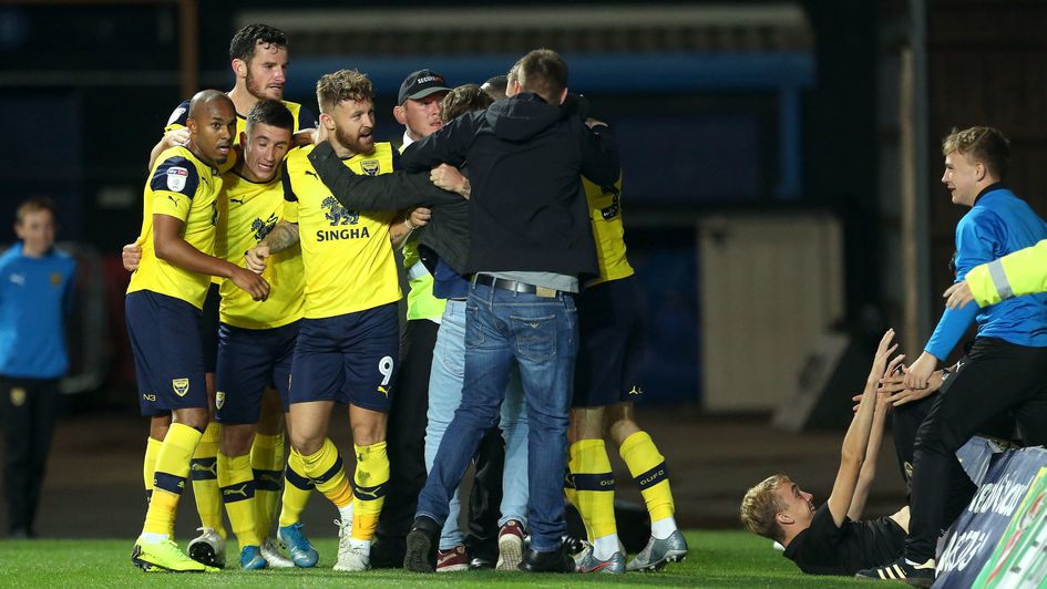 Oxford celebrate against West Ham