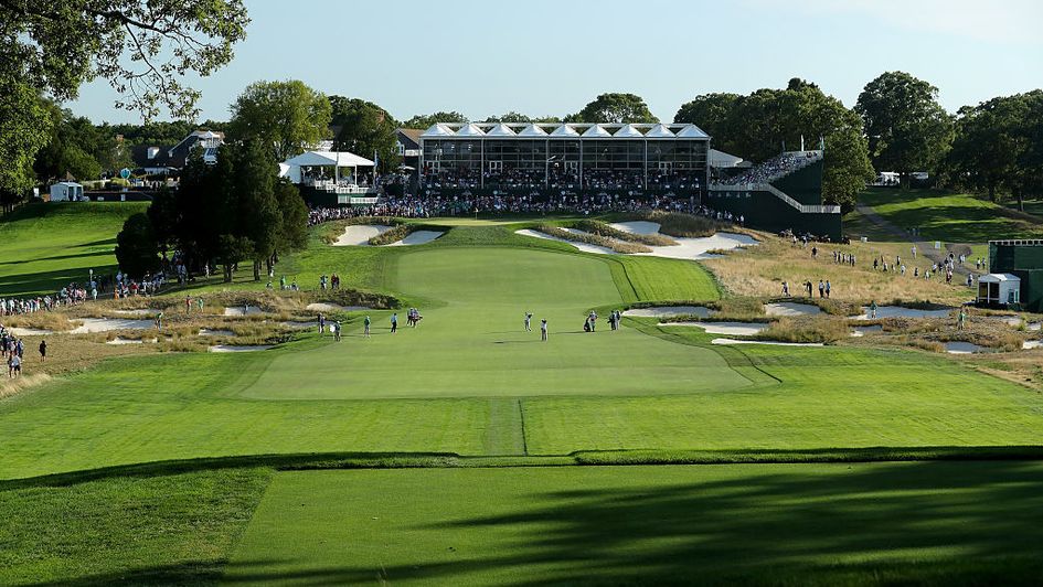 The 18th hole at Bethpage Black