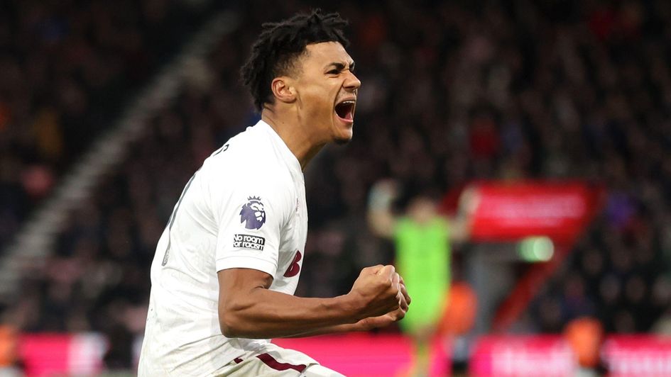 Ollie Watkins celebrates a goal