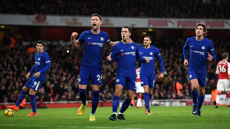 Eden Hazard and Chelsea celebrate