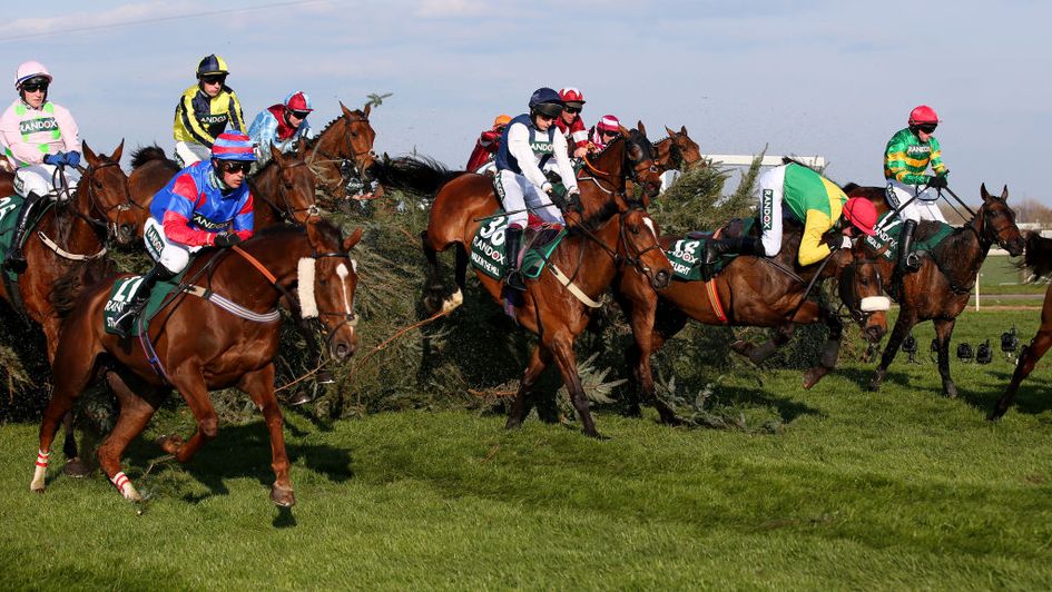 Action from Aintree's Grand National