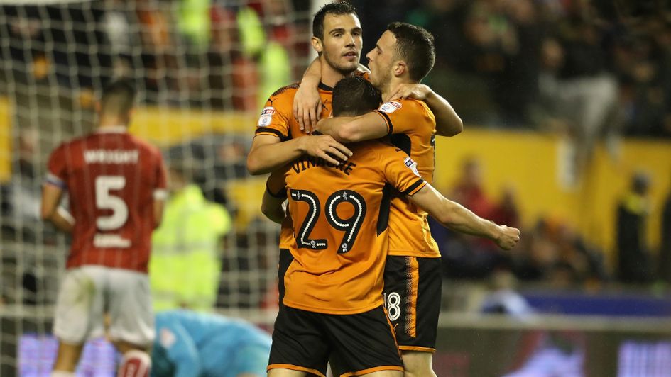 Wolves celebrate after scoring