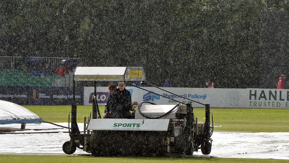 The rain continues to fall at Belfast