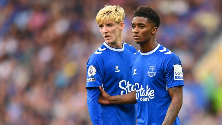 Everton's Anthony Gordon and Demarai Gray