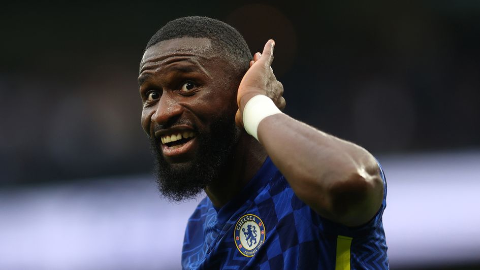 Antonio Rüdiger celebrates his goal against Tottenham