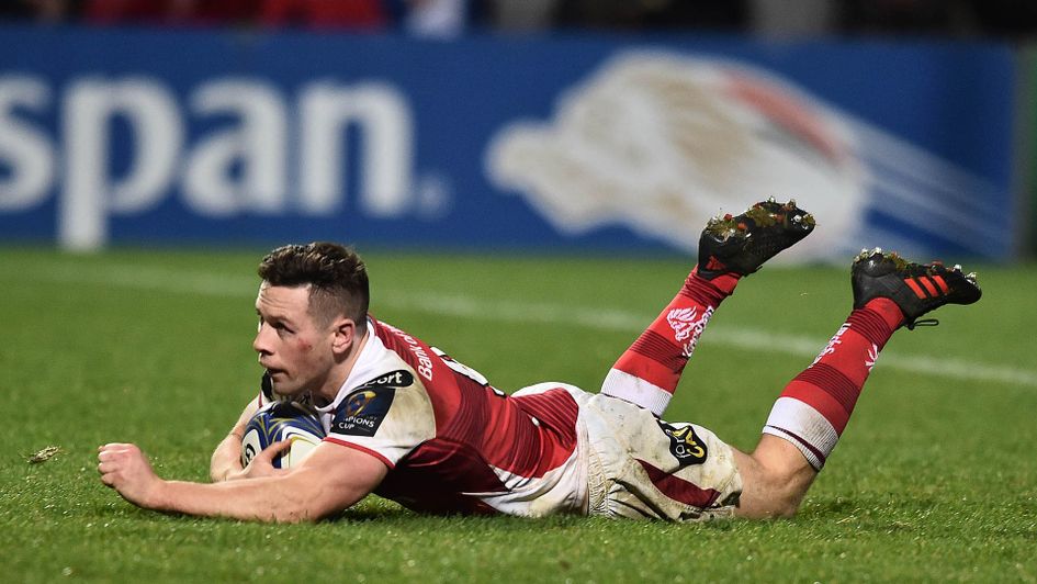 John Cooney goes in for one of Ulster's tries