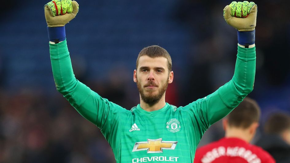 Delight for Manchester United goalkeeper David De Gea after a clean sheet at Leicester