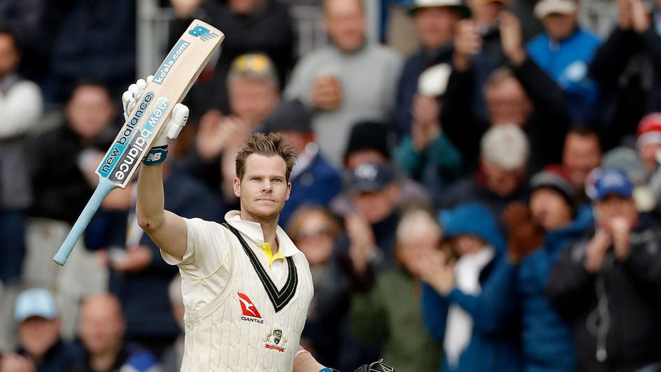 The Old Trafford crowd rises to Steve Smith