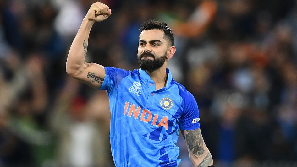 Virat Kohli celebrates victory