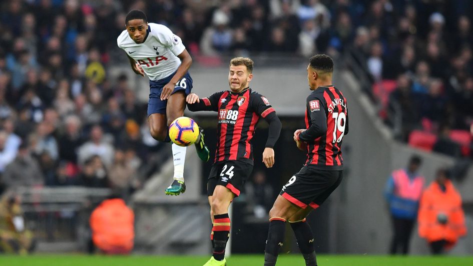 Tottenham's Kyle Walker-Peters in action v Bournemouth