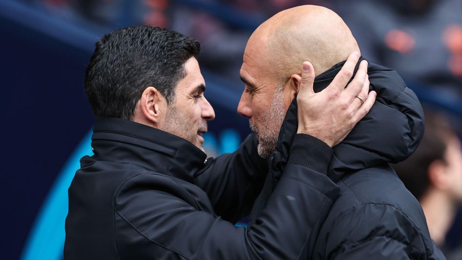 Mikel Arteta and Pep Guardiola