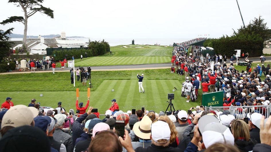 Rory McIlroy first an approach shot to the 17th, where he made birdie