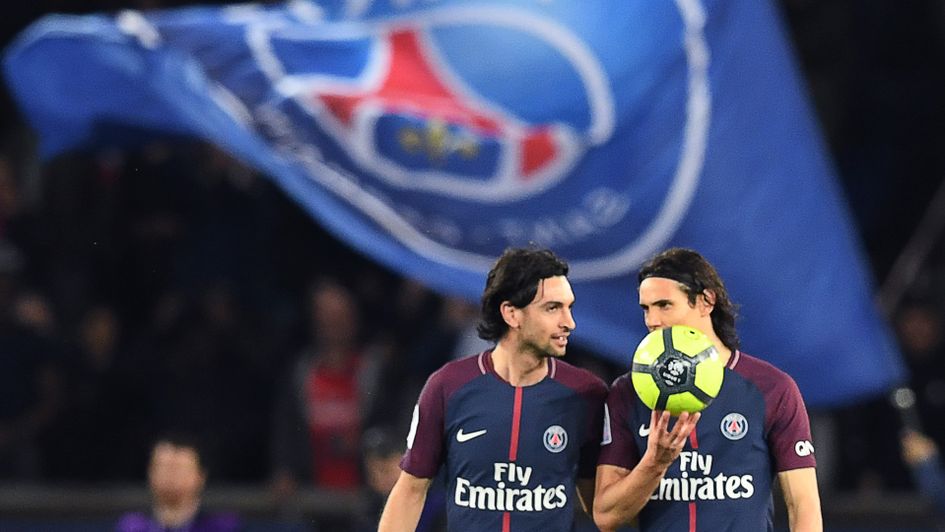 Javier Pastore (left), pictured with PSG team-mate Edinson Cavani