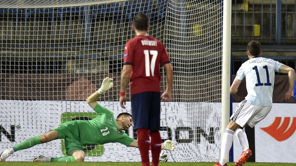 Ryan Christie scores for Scotland