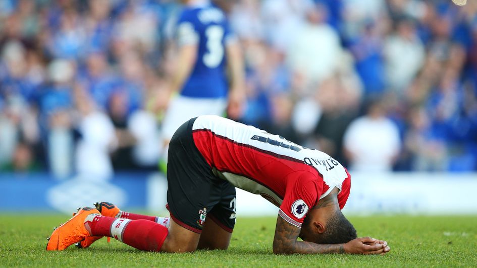 Southampton's Ryan Bertrand reacts to Everton's late equaliser