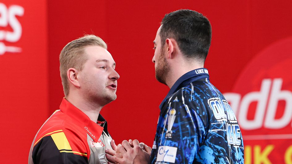 Dimitri Van den Bergh and Luke Humphries (Picture: PDC)