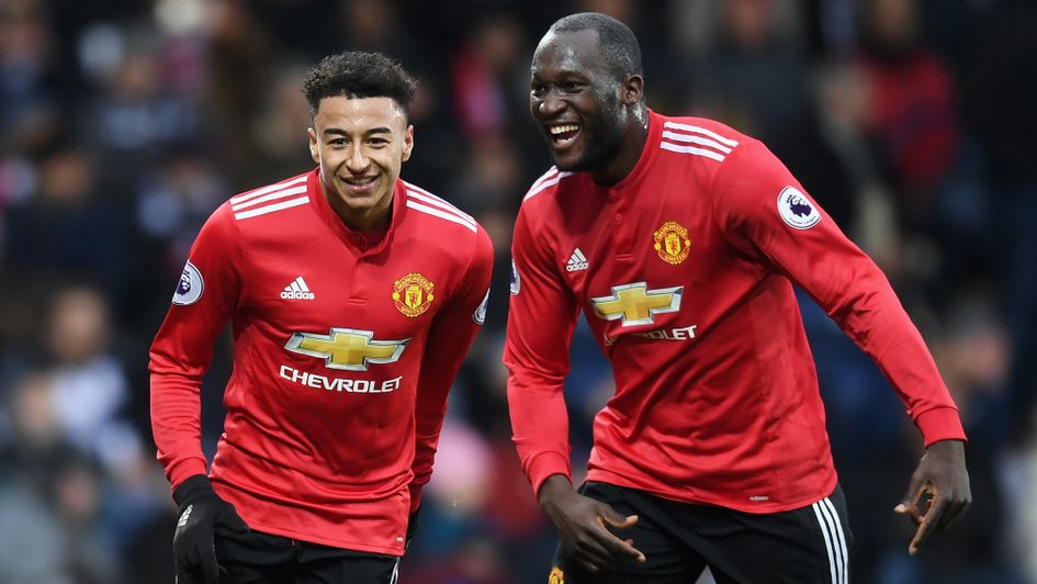 Jesse Lingard and Romelu Lukaku celebrate