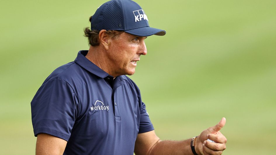 Phil Mickelson carded a second round 63 at the Travelers Championship