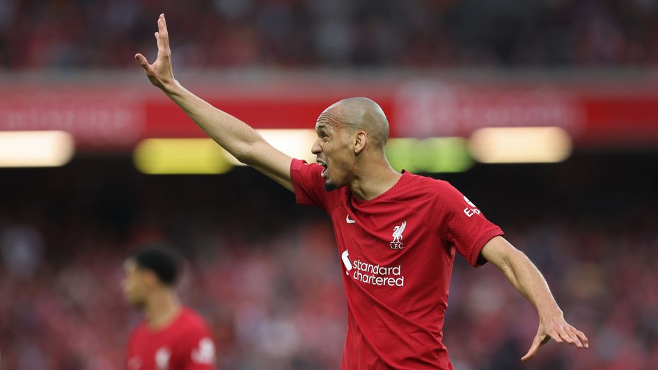 Fabinho in action for Liverpool