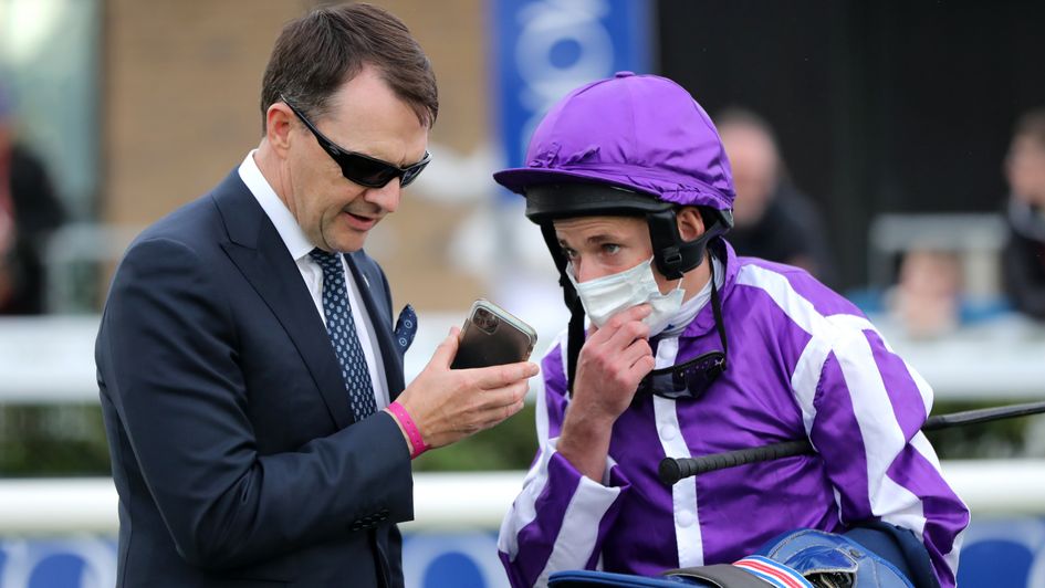 Aidan O'Brien (left) pictured with jockey Ryan Moore