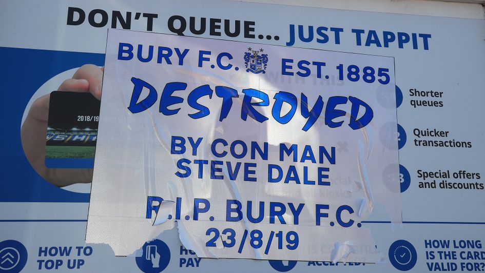 Fans protest outside of Gigg Lane