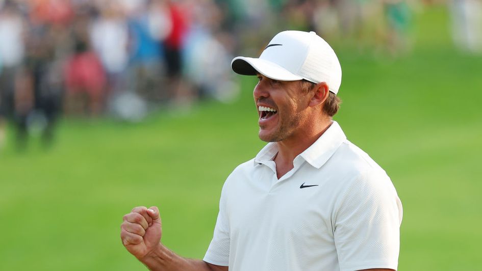 Brooks Koepka celebrates a fine win at Oak Hill