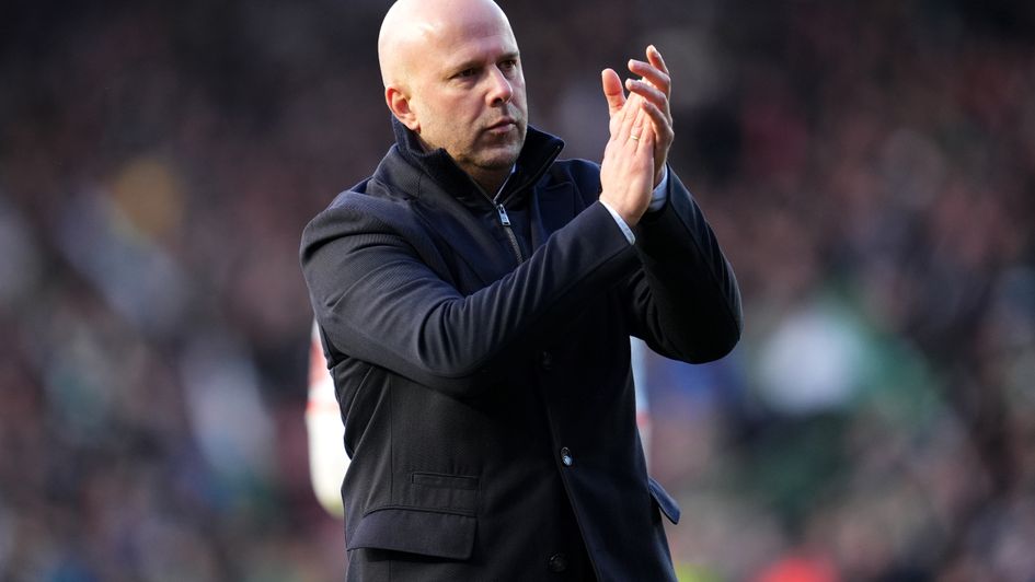 A frustrated Arne Slot at the final whistle