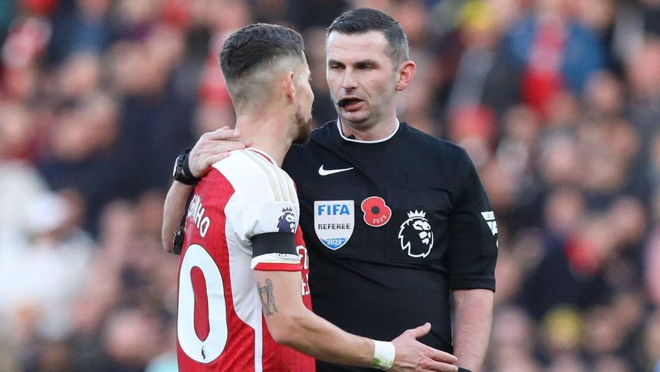 Michael Oliver has previously carded Jorginho