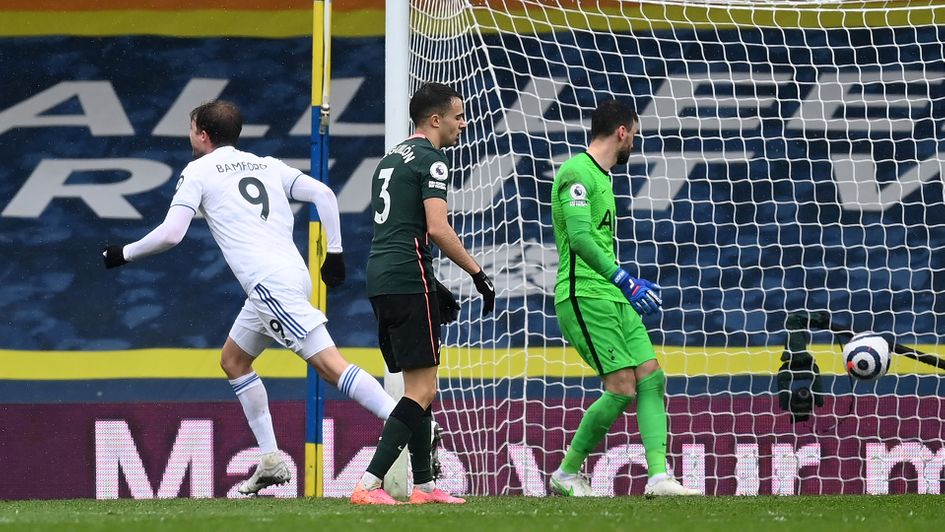 Patrick Bamford scores against Tottenham