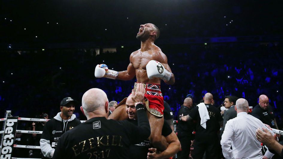 Kell Brook celebrates a famous victory
