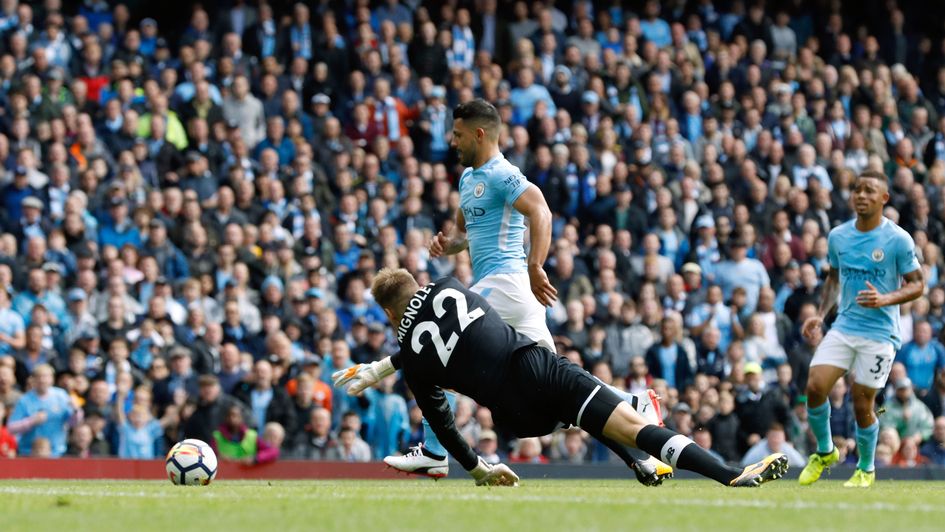 Sergio Aguero about to put City ahead