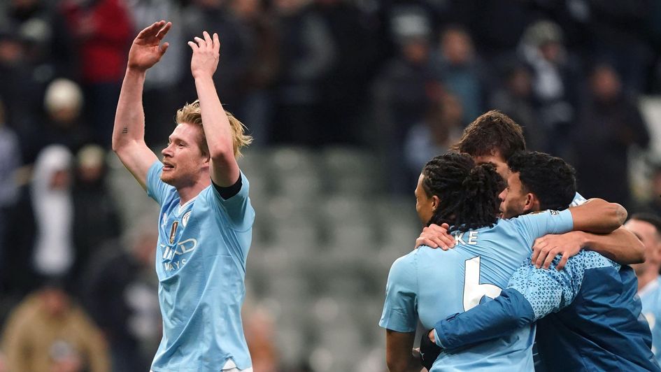 Kevin De Bruyne celebrates Manchester City's turnaround