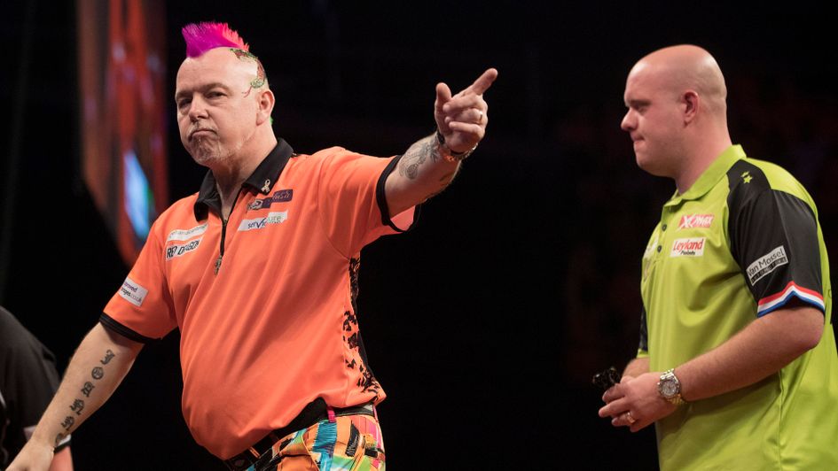 Peter Wright beat MVG in Rotterdam (Picture: Lawrence Lustig/PDC)
