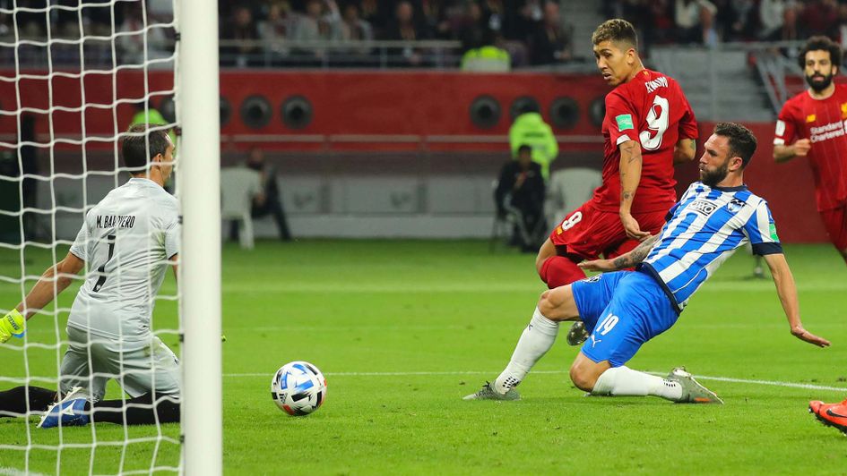 Roberto Firmino scores for Liverpool against Monterrey in the Club World Cup