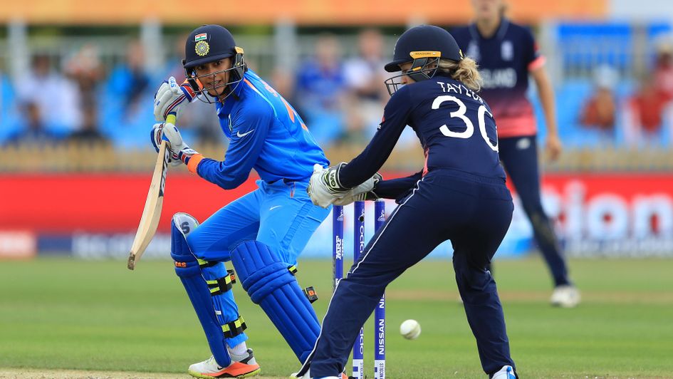 Smriti Mandhana in action against England