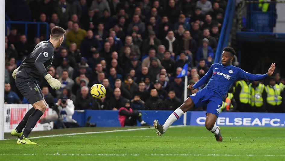 Callum Hudson-Odoi scores for Chelsea against Burnley