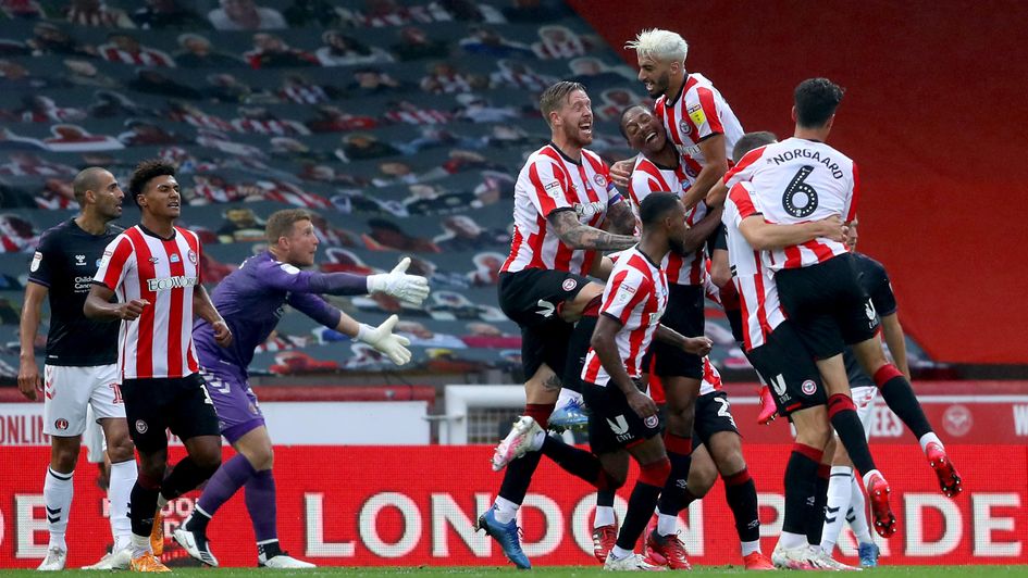 Ethan Pinnock: Brentford celebrate defender's late goal in the comeback win over Charlton