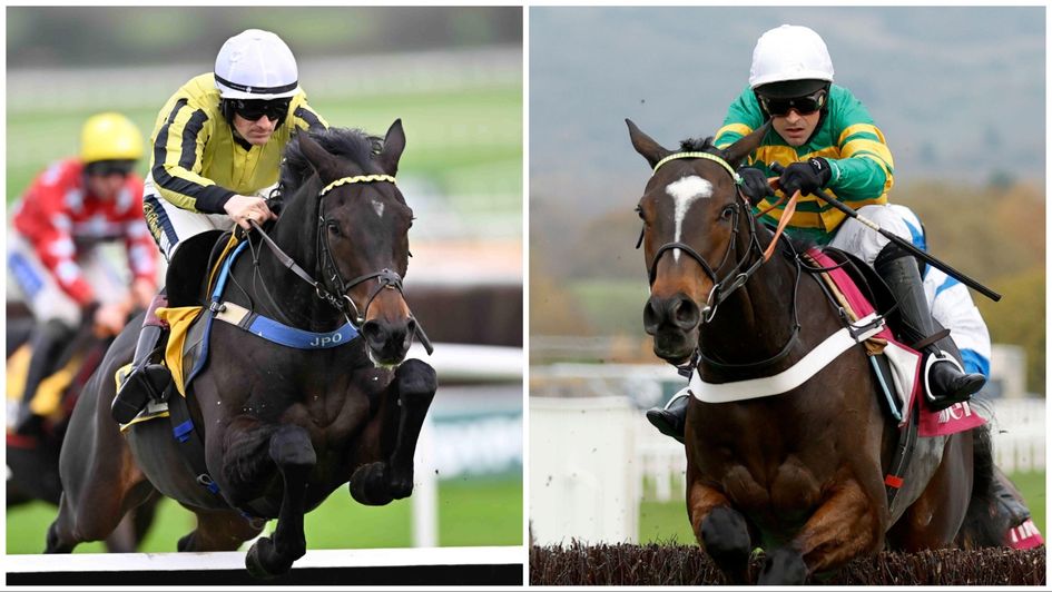 East India Dock (left) and Jonbon in action at Cheltenham