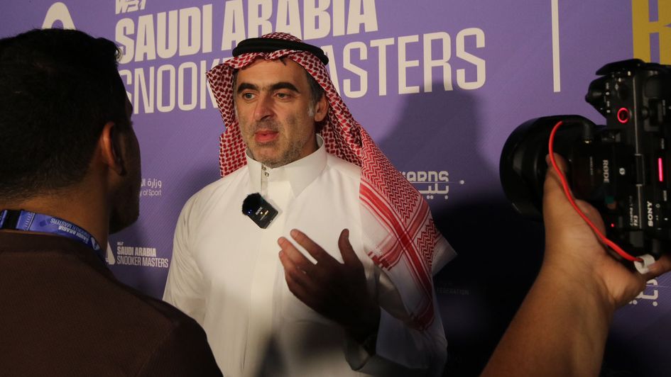 Ronnie O'Sullivan at the Saudi Arabia Snooker Masters