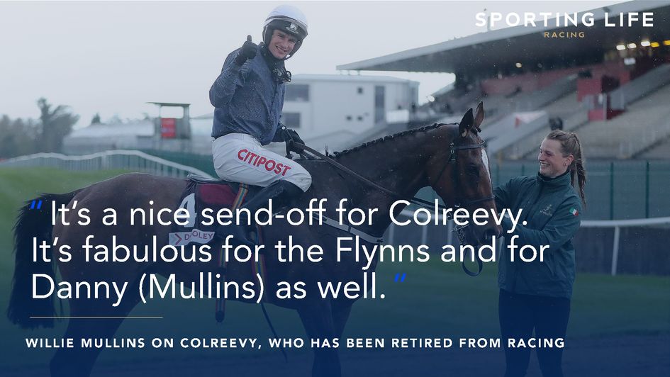 Danny Mullins celebrates on Colreevy