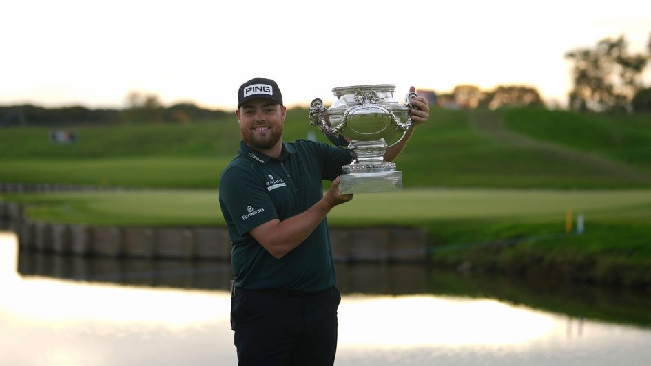 Dan Bradbury poses with the Open de France trophy