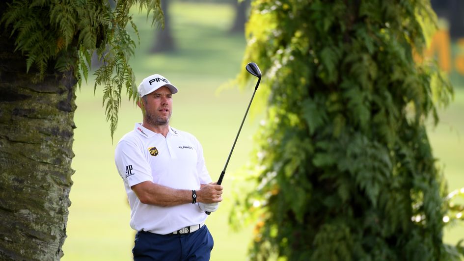 Lee Westwood in action on day two of the Maybank Championship