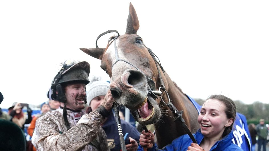 Smiles all round after the Coral Welsh Grand National