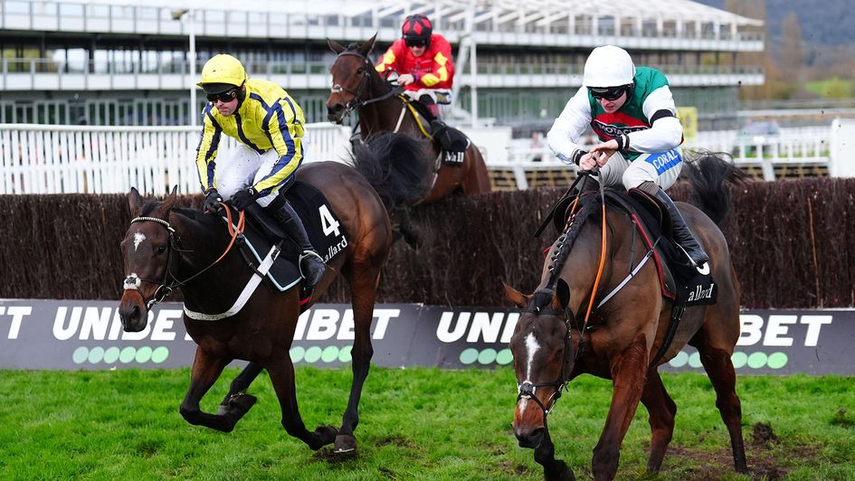 Peaky Boy (left) comes to win at Cheltenham