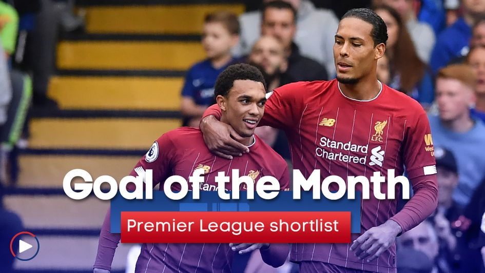 Scroll down to watch all the Premier League Goal of the Month contenders